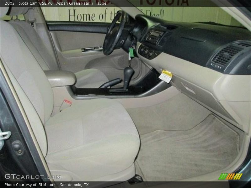 Aspen Green Pearl / Taupe 2003 Toyota Camry SE V6
