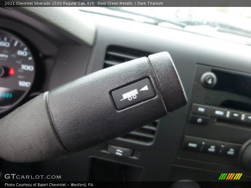 Steel Green Metallic / Dark Titanium 2011 Chevrolet Silverado 1500 Regular Cab 4x4