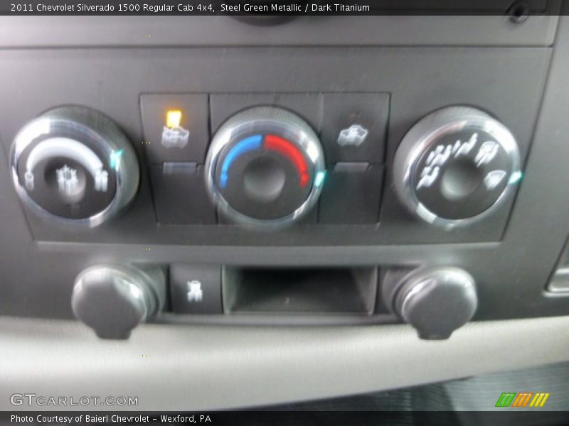 Steel Green Metallic / Dark Titanium 2011 Chevrolet Silverado 1500 Regular Cab 4x4