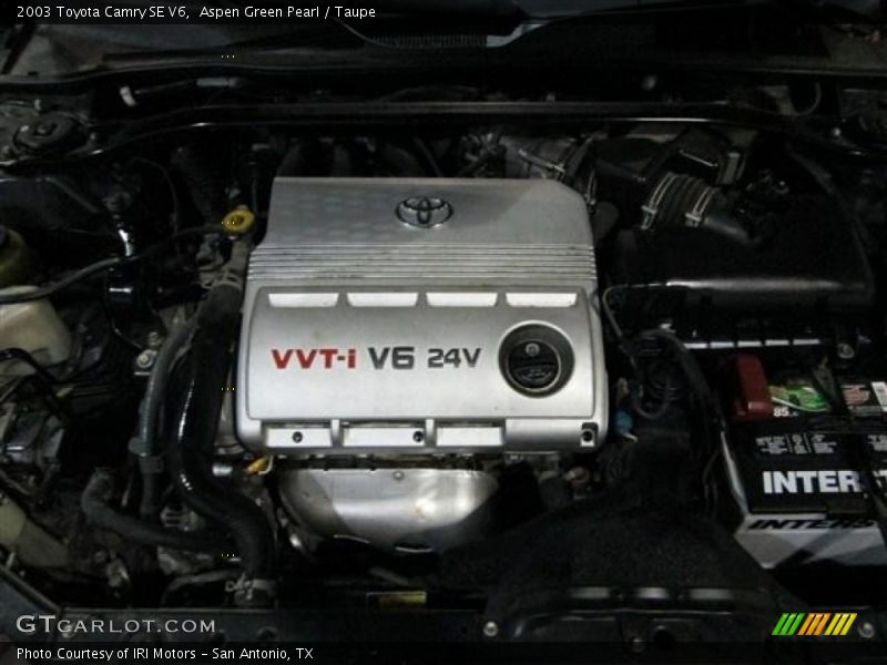 Aspen Green Pearl / Taupe 2003 Toyota Camry SE V6