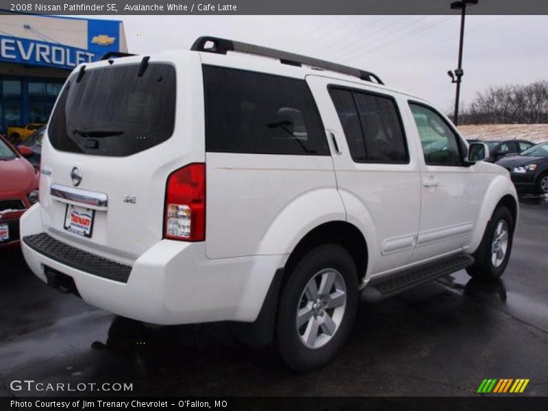 Avalanche White / Cafe Latte 2008 Nissan Pathfinder SE