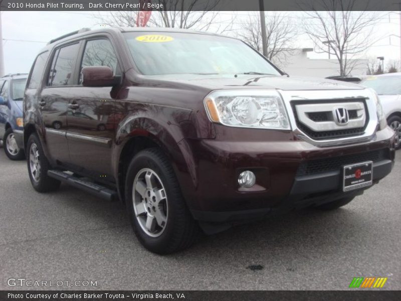 Dark Cherry Pearl / Beige 2010 Honda Pilot Touring
