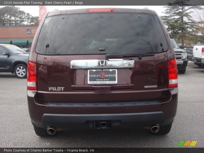 Dark Cherry Pearl / Beige 2010 Honda Pilot Touring