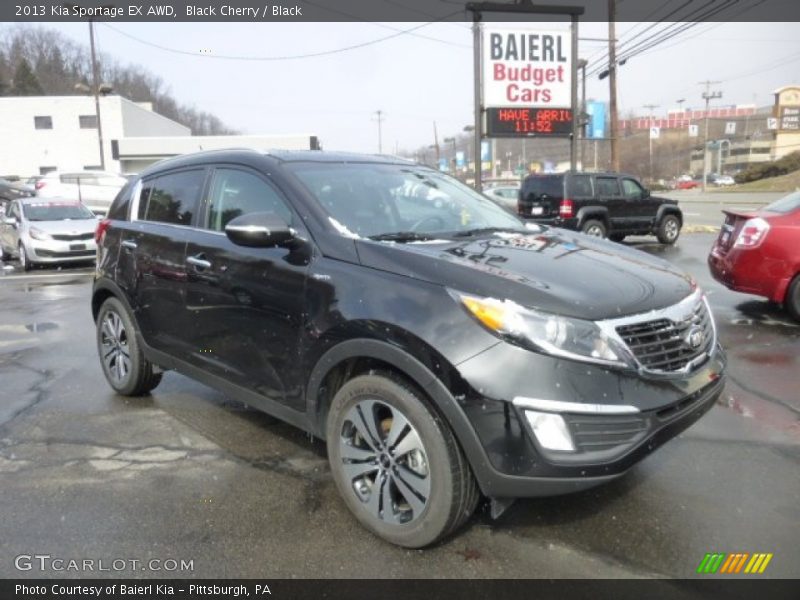Black Cherry / Black 2013 Kia Sportage EX AWD