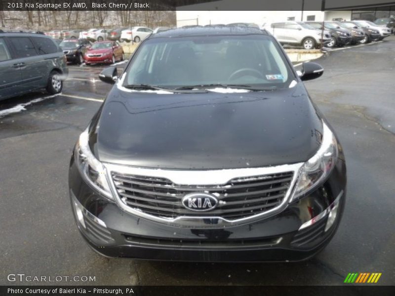 Black Cherry / Black 2013 Kia Sportage EX AWD