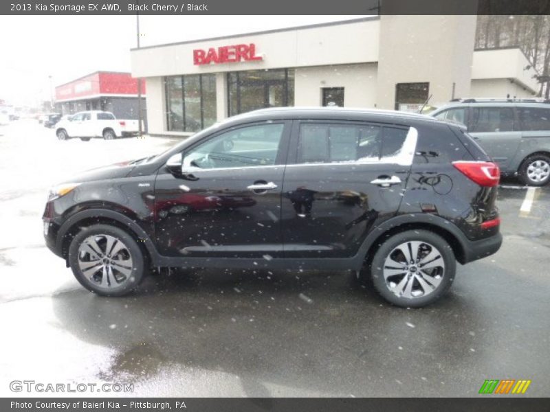 Black Cherry / Black 2013 Kia Sportage EX AWD