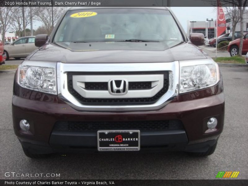 Dark Cherry Pearl / Beige 2010 Honda Pilot Touring