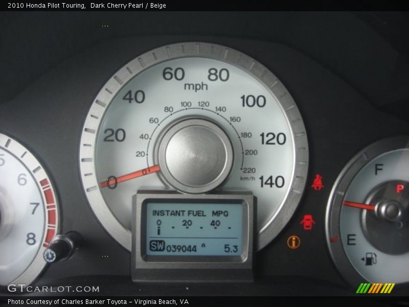 Dark Cherry Pearl / Beige 2010 Honda Pilot Touring