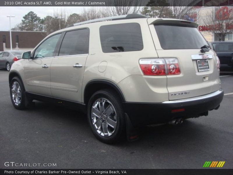 Gold Mist Metallic / Cashmere 2010 GMC Acadia SLT AWD