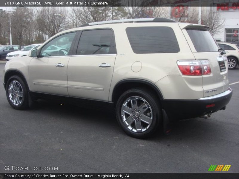 Gold Mist Metallic / Cashmere 2010 GMC Acadia SLT AWD
