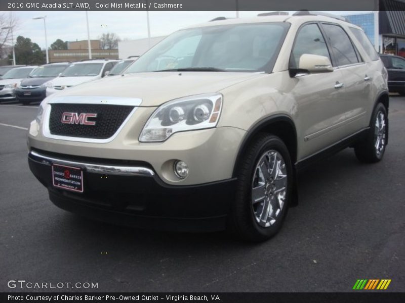 Gold Mist Metallic / Cashmere 2010 GMC Acadia SLT AWD