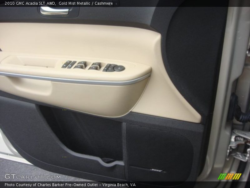 Gold Mist Metallic / Cashmere 2010 GMC Acadia SLT AWD