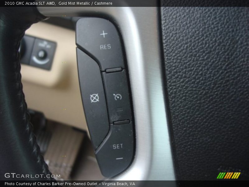 Gold Mist Metallic / Cashmere 2010 GMC Acadia SLT AWD