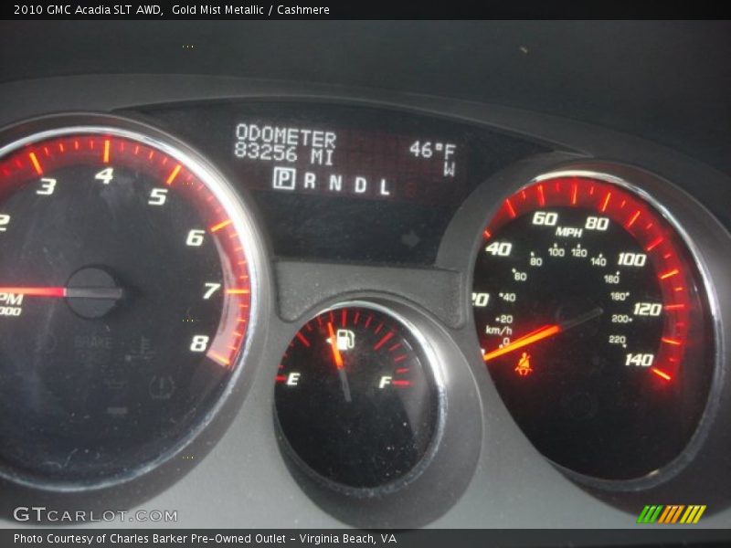 Gold Mist Metallic / Cashmere 2010 GMC Acadia SLT AWD