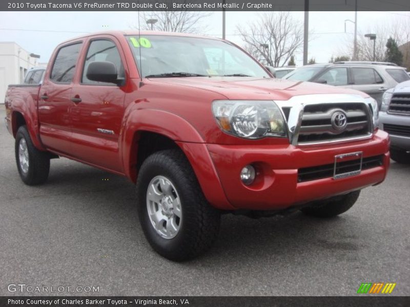 Barcelona Red Metallic / Graphite 2010 Toyota Tacoma V6 PreRunner TRD Double Cab