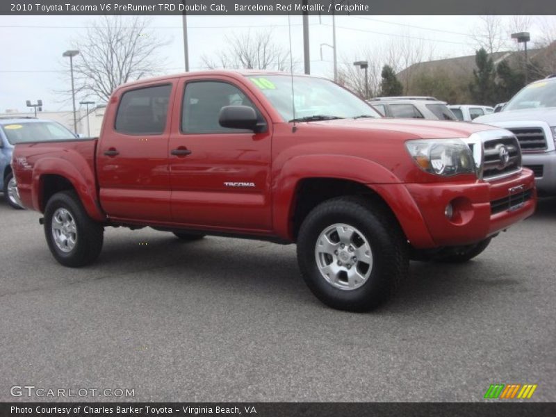 Barcelona Red Metallic / Graphite 2010 Toyota Tacoma V6 PreRunner TRD Double Cab