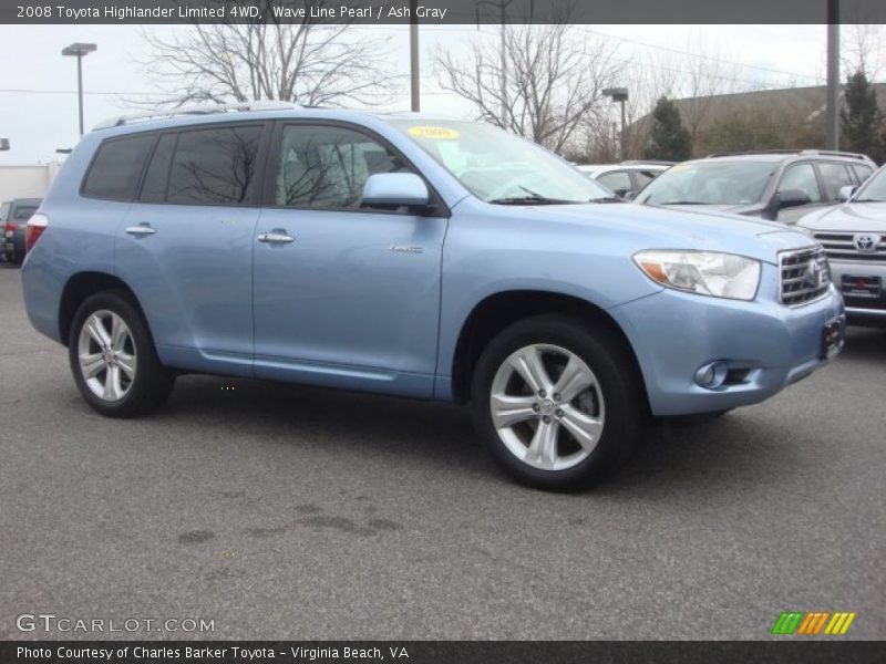 Wave Line Pearl / Ash Gray 2008 Toyota Highlander Limited 4WD