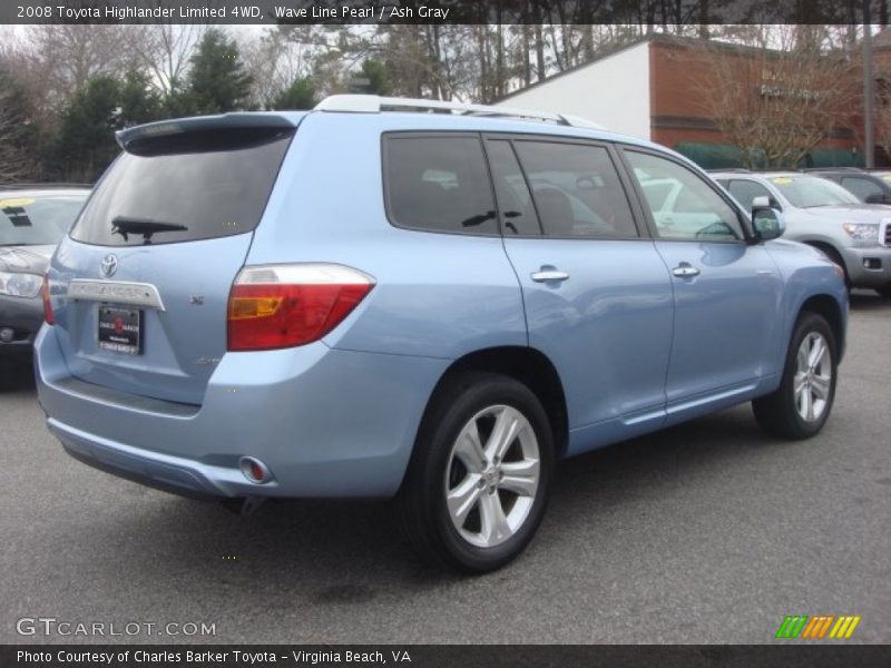 Wave Line Pearl / Ash Gray 2008 Toyota Highlander Limited 4WD