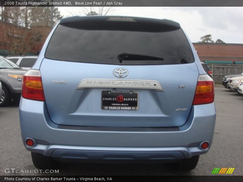 Wave Line Pearl / Ash Gray 2008 Toyota Highlander Limited 4WD