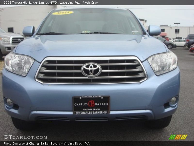 Wave Line Pearl / Ash Gray 2008 Toyota Highlander Limited 4WD