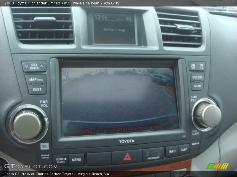 Controls of 2008 Highlander Limited 4WD