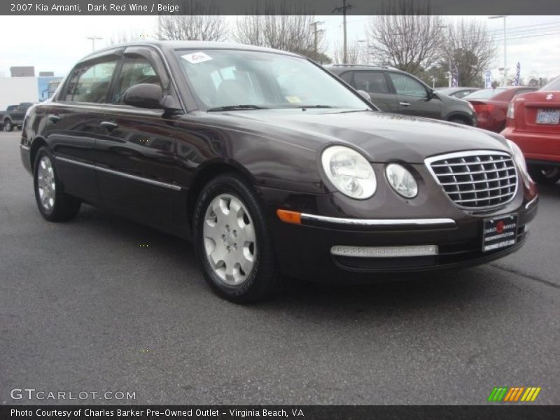 Dark Red Wine / Beige 2007 Kia Amanti