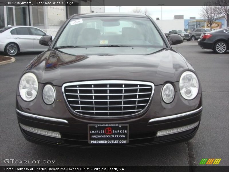 Dark Red Wine / Beige 2007 Kia Amanti