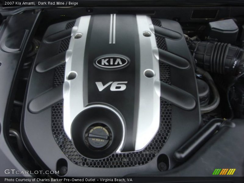 Dark Red Wine / Beige 2007 Kia Amanti