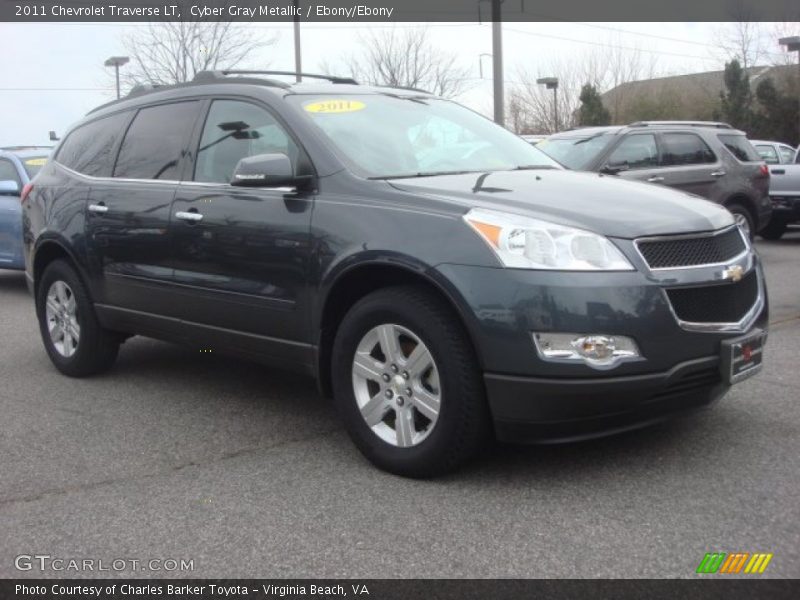 Cyber Gray Metallic / Ebony/Ebony 2011 Chevrolet Traverse LT