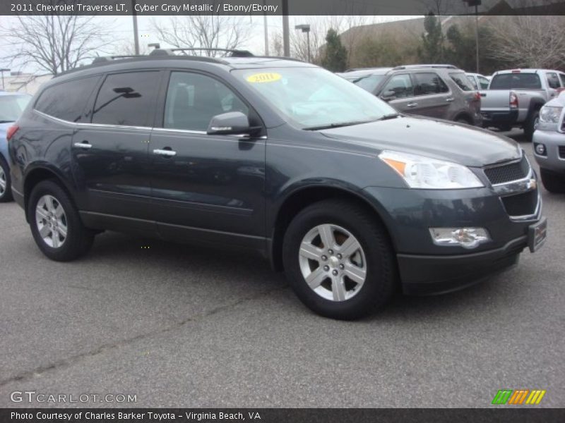 Cyber Gray Metallic / Ebony/Ebony 2011 Chevrolet Traverse LT
