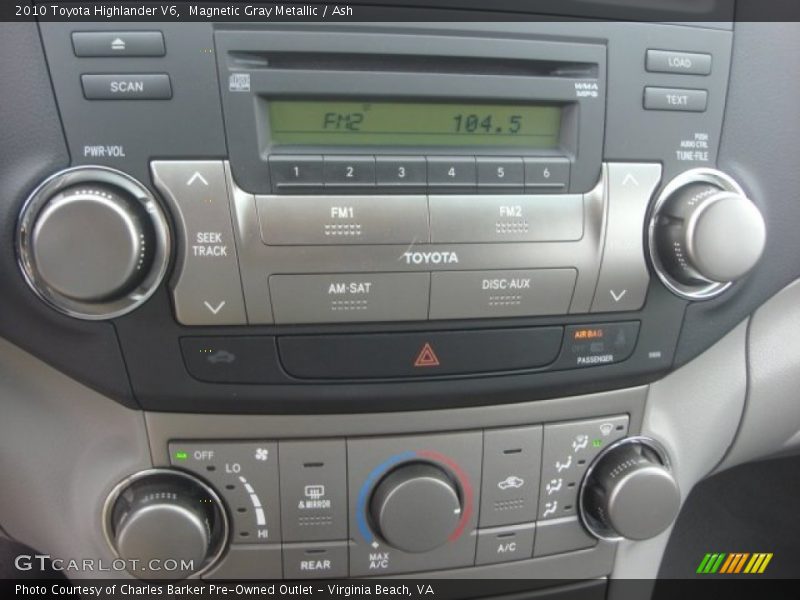 Controls of 2010 Highlander V6