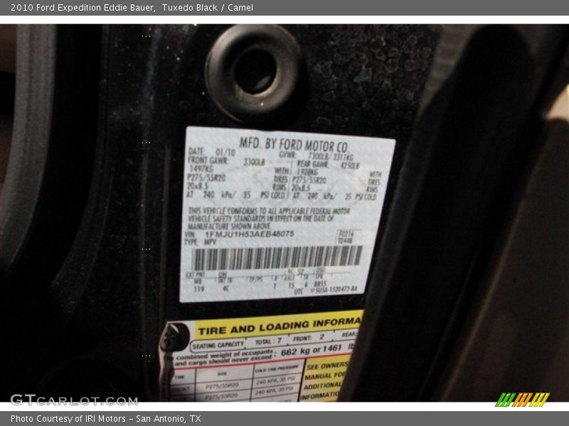 Tuxedo Black / Camel 2010 Ford Expedition Eddie Bauer