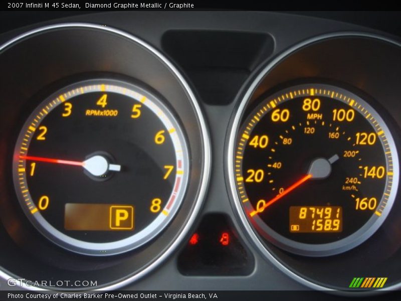 Diamond Graphite Metallic / Graphite 2007 Infiniti M 45 Sedan
