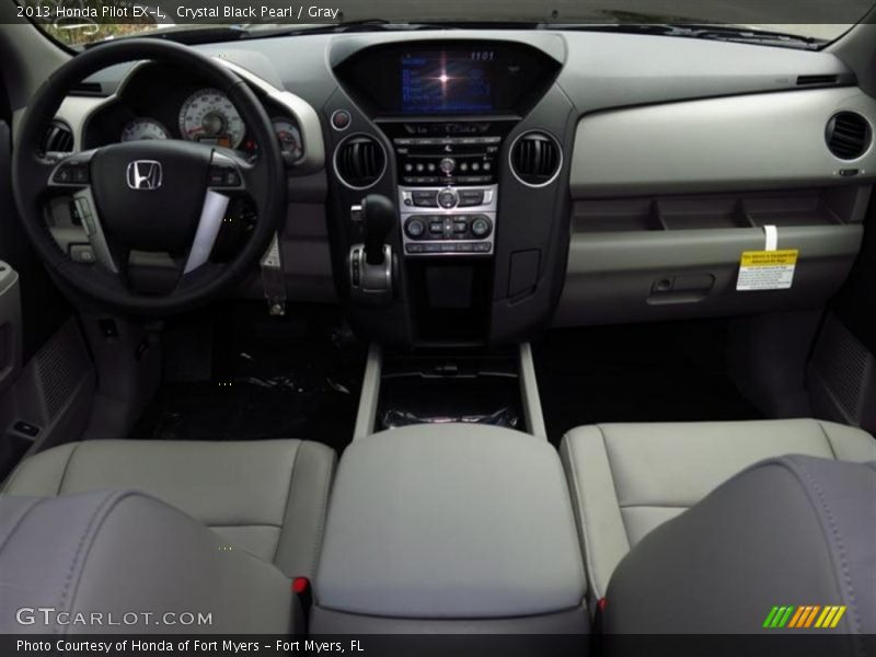 Crystal Black Pearl / Gray 2013 Honda Pilot EX-L