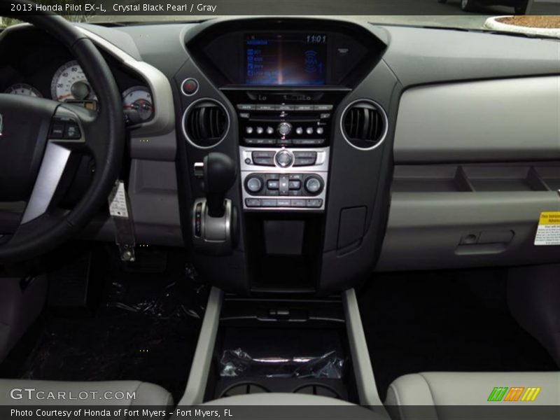 Crystal Black Pearl / Gray 2013 Honda Pilot EX-L