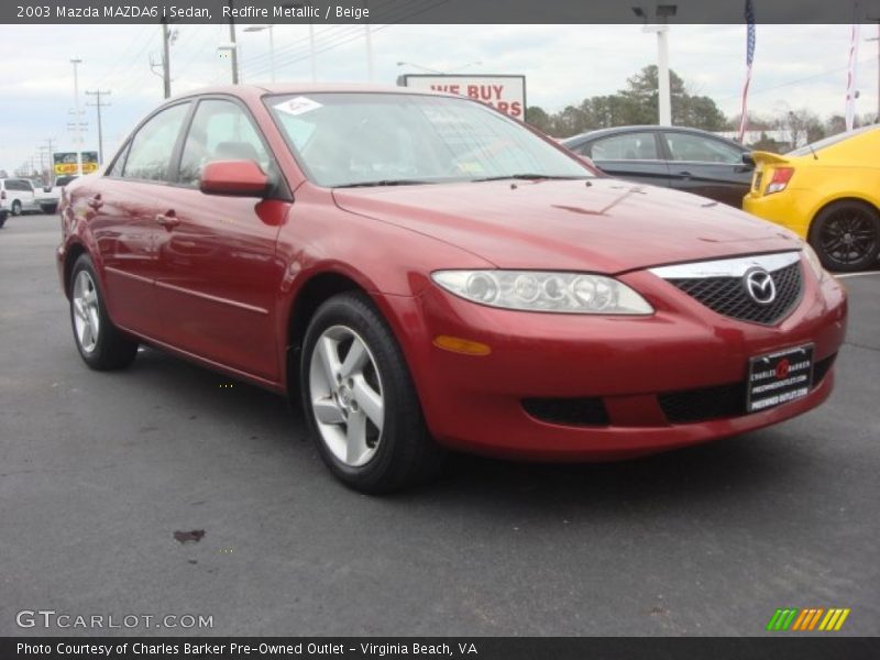 Redfire Metallic / Beige 2003 Mazda MAZDA6 i Sedan