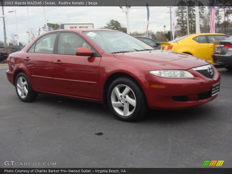 Redfire Metallic / Beige 2003 Mazda MAZDA6 i Sedan