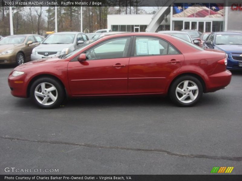 Redfire Metallic / Beige 2003 Mazda MAZDA6 i Sedan