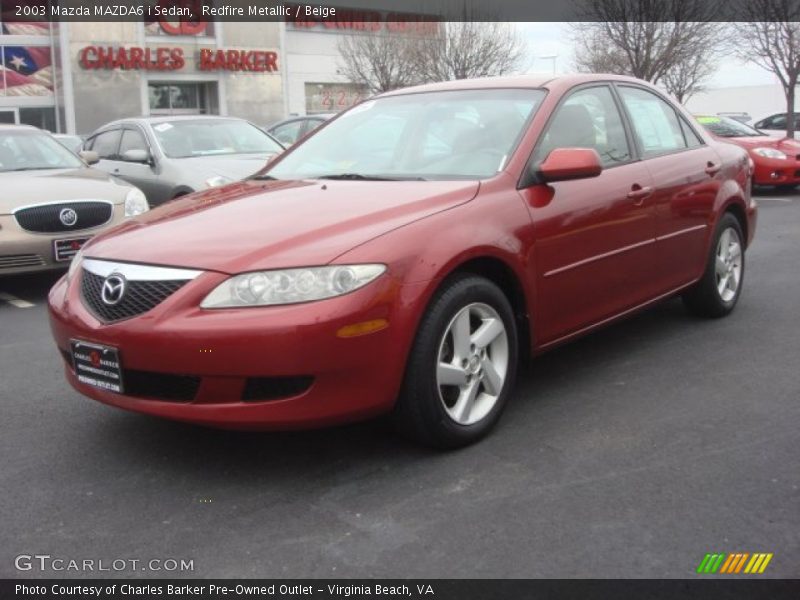 Redfire Metallic / Beige 2003 Mazda MAZDA6 i Sedan