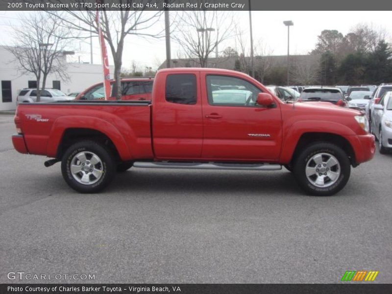 Radiant Red / Graphite Gray 2005 Toyota Tacoma V6 TRD Sport Access Cab 4x4