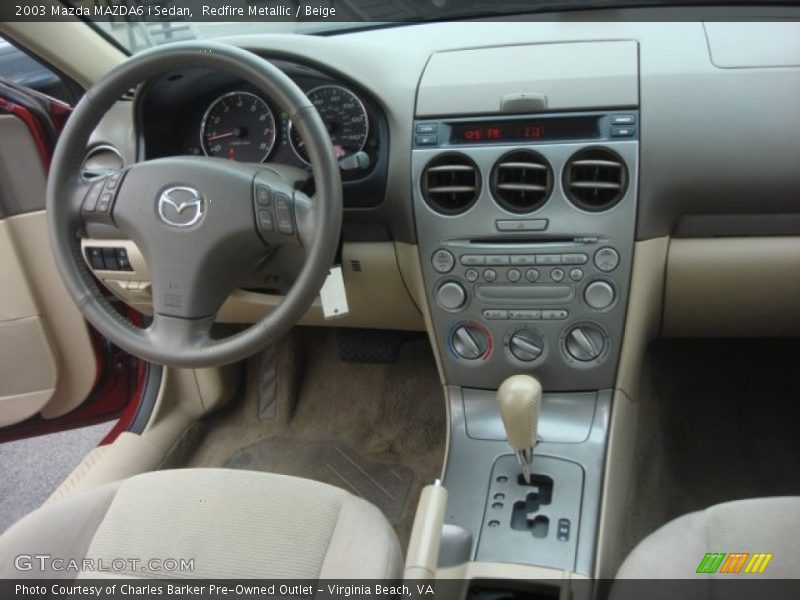 Redfire Metallic / Beige 2003 Mazda MAZDA6 i Sedan