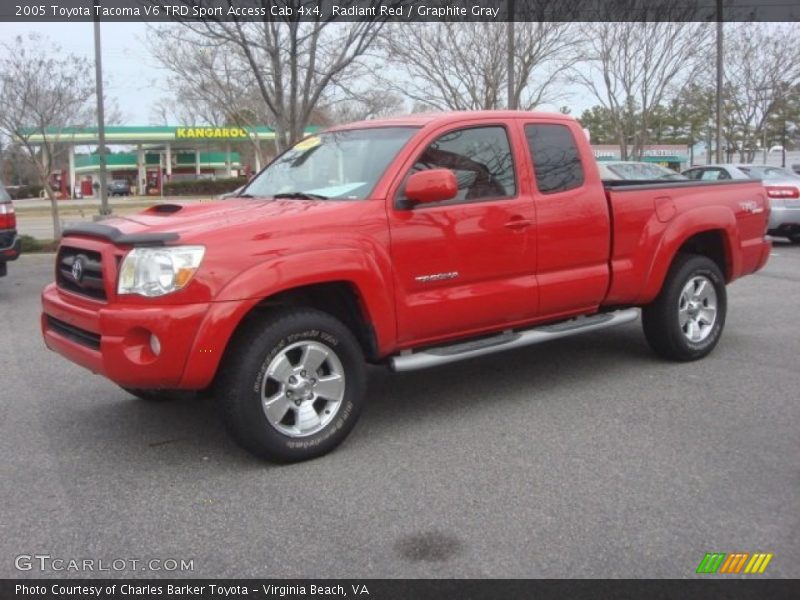 Radiant Red / Graphite Gray 2005 Toyota Tacoma V6 TRD Sport Access Cab 4x4