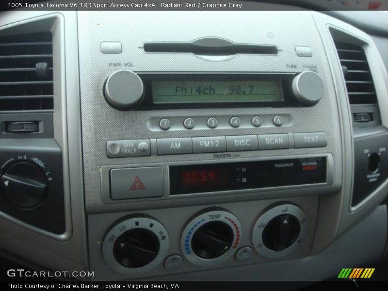 Radiant Red / Graphite Gray 2005 Toyota Tacoma V6 TRD Sport Access Cab 4x4