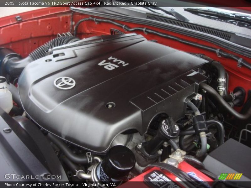 Radiant Red / Graphite Gray 2005 Toyota Tacoma V6 TRD Sport Access Cab 4x4