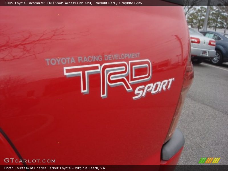 Radiant Red / Graphite Gray 2005 Toyota Tacoma V6 TRD Sport Access Cab 4x4