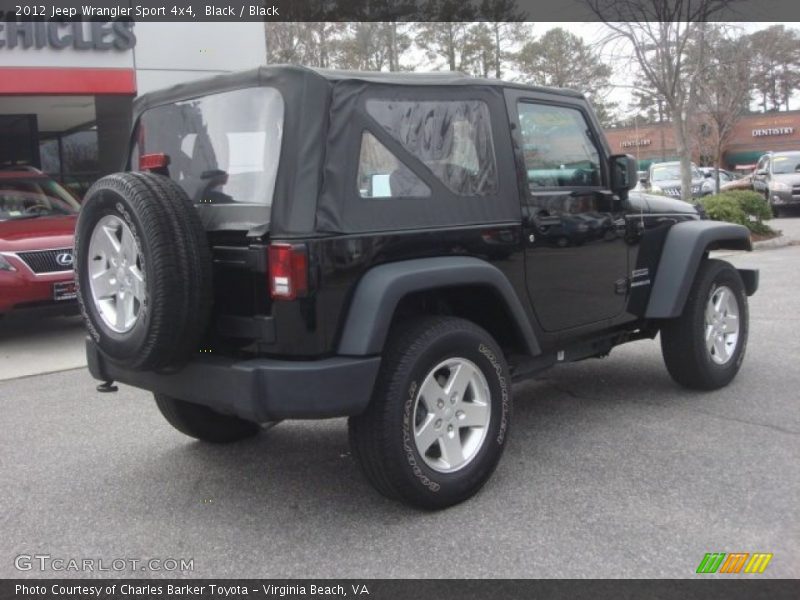 Black / Black 2012 Jeep Wrangler Sport 4x4