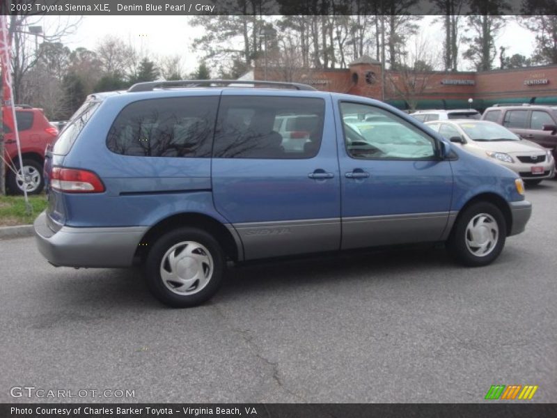 Denim Blue Pearl / Gray 2003 Toyota Sienna XLE