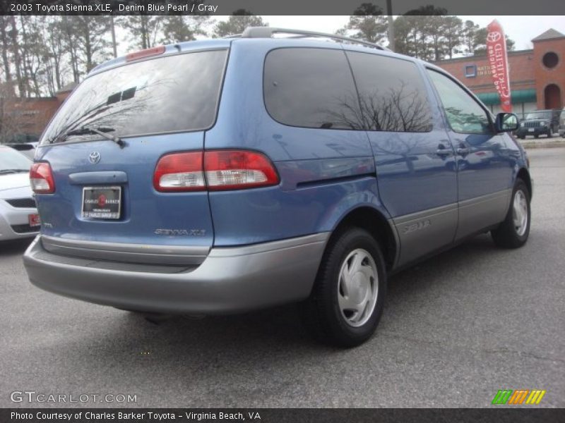 Denim Blue Pearl / Gray 2003 Toyota Sienna XLE