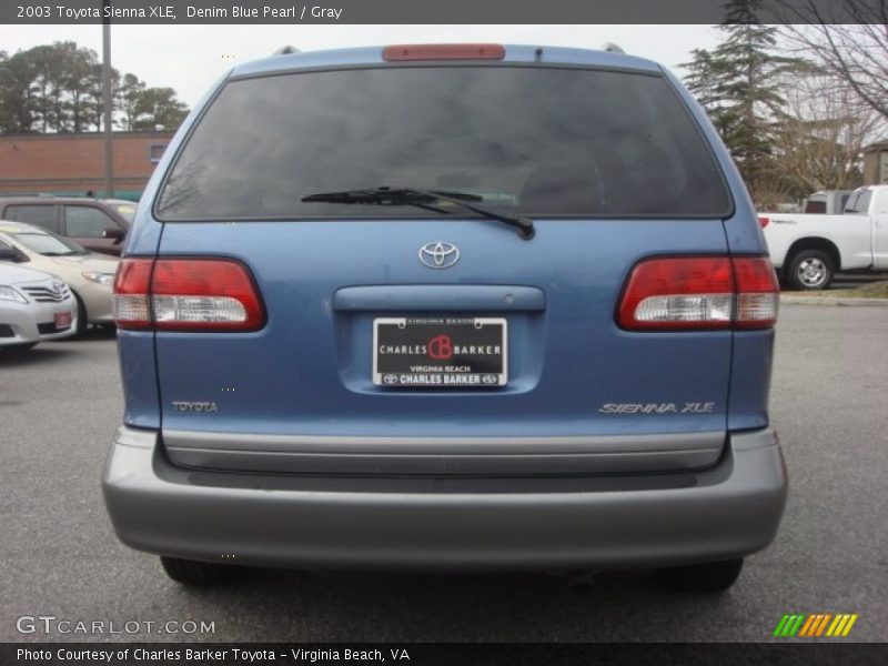 Denim Blue Pearl / Gray 2003 Toyota Sienna XLE