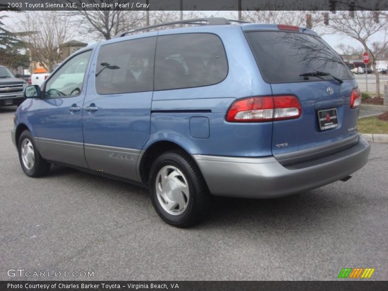 Denim Blue Pearl / Gray 2003 Toyota Sienna XLE
